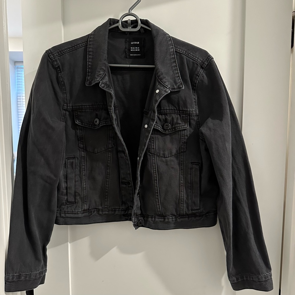 Black Cropped Jean Jacket